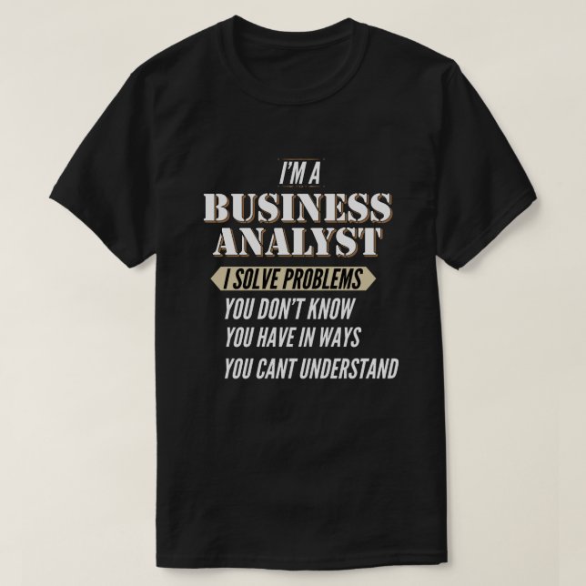 T-shirt Analyste d'entreprise (Design devant)