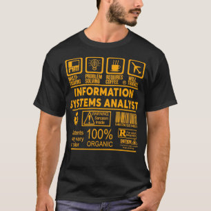 T-SHIRT ANALYSTE DES SYSTÈMES D'INFORMATION NICE DESIGN 20