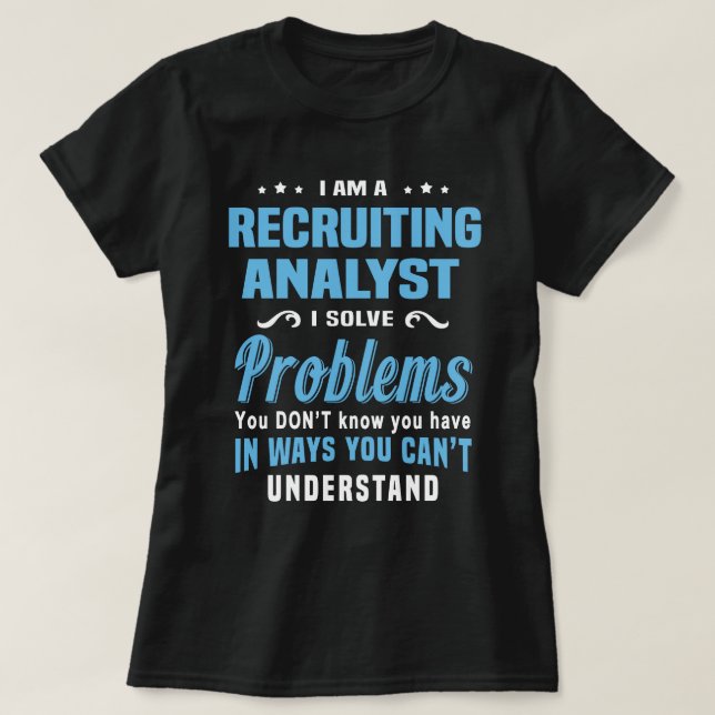 T-shirt Analyste du recrutement (Design devant)