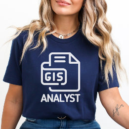 T-shirt Analyste Gis, Shapefile, Spécialiste Gis, Géospati
