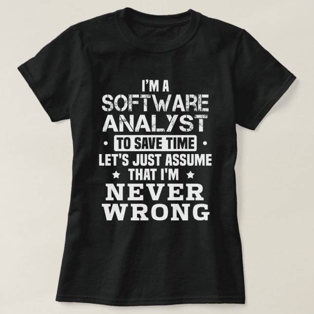 T-shirt Analyste logiciel (Design devant)