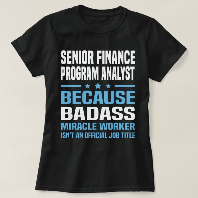 T-shirt Analyste principal du programme des finances (Design devant)