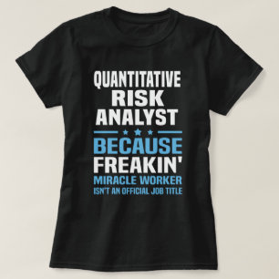 T-shirt Analyste quantitatif des risques