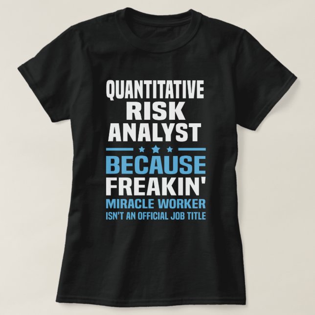 T-shirt Analyste quantitatif des risques (Design devant)