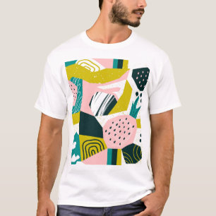 T-shirt Ananas Abstrait : Patchwork coloré sans fil