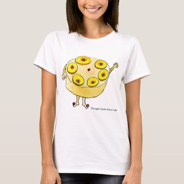 T-shirt Ananas amusant à l'envers du gâteau Humour d'art i (Devant)