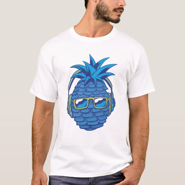 T-shirt Ananas bleu (Devant)