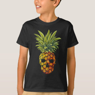 T-shirt Ananas Drôle Crâne de Fruit