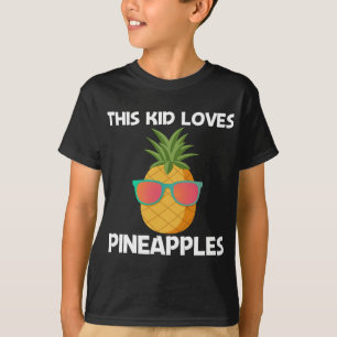 T-shirt Ananas Drôle Pour Enfants Garçons Lunettes de sole