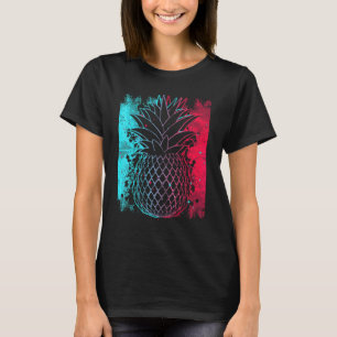 T-shirt Ananas en couleur techno de festival synthétiseur