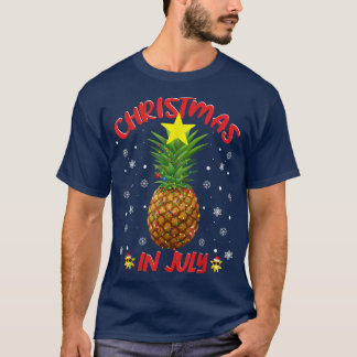 T-shirt Ananas Noël Arbre Noël En Juillet Été