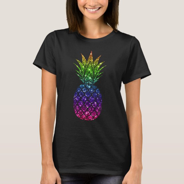 T-shirt Ananas Parties scintillant (Devant)