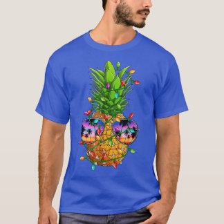 T-shirt Ananas sapin de Noël Aloha Hawaii Plages Noël