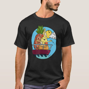 T-shirt Ananas sur la pizza Aliment interdit de la Saint V