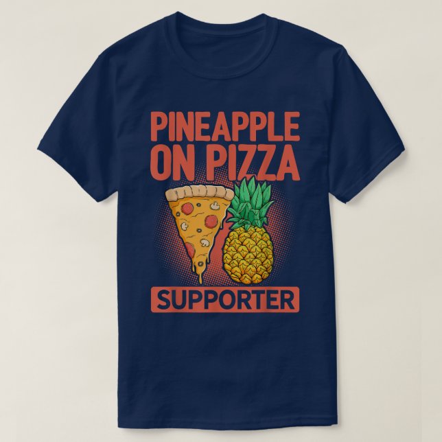 T-shirt Ananas Sur Pizza Supporter Pizza Lover Manger (Design devant)