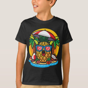T-shirt Ananas Tropical Hawaiian Pineappy Lover Sungla