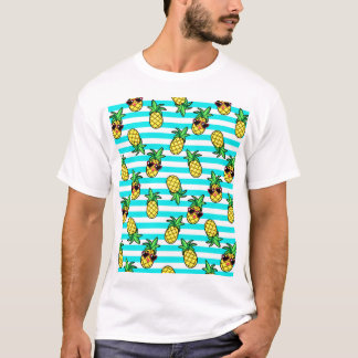T-shirt Ananas Tropical : Motif de lunettes de soleil Retr