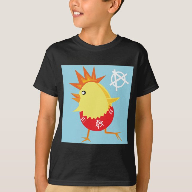 T-shirt anarchie punk rock easter chick (Devant)