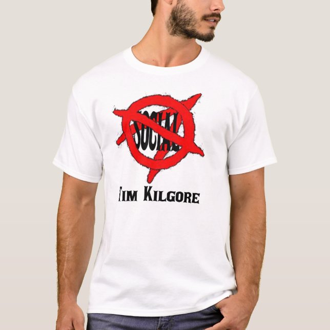 T-shirt Anarchiste antisocial de Tim Kilgore (lumière) (Devant)