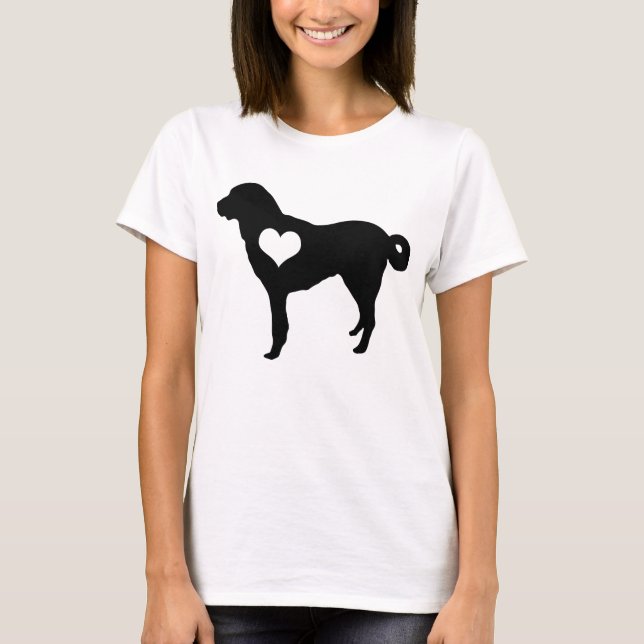 T-shirt anatolien de coeur de chien de berger (Devant)