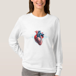 T-shirt Anatomical Heart with EKG – Medical Art Design
