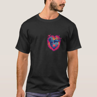 T-shirt Anatomical Mechanical Heart with Laser Gun Cyberpu