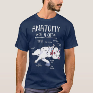 T-shirt Anatomie amusante Chat Kitty Kitten Lover Cadeau