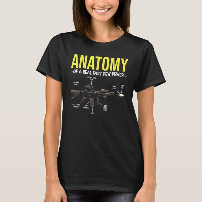T-shirt Anatomie amusante d'une sécurité et de protéger Pr (Devant)
