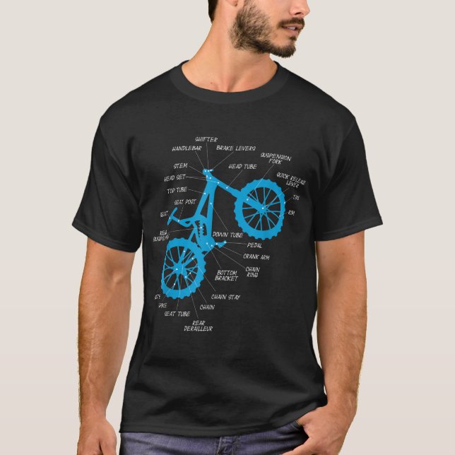 T-shirt Anatomie complète MTB - Pièces VTT Cross Cycl (Devant)