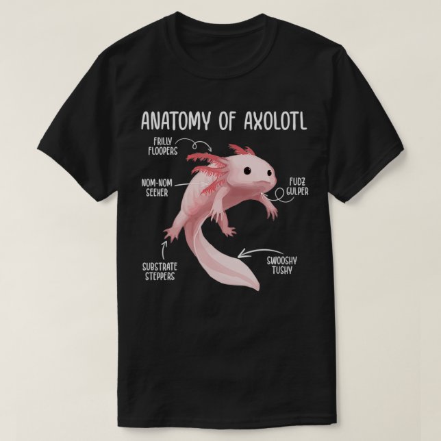 T-shirt Anatomie De Axolotl S Aquarium Animaux Animaux (Design devant)