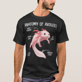 T-shirt Anatomie De Axolotl S Aquarium Animaux Animaux