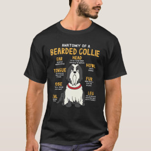 T-shirt Anatomie de Collie harcelé Funny Chien Maman Papa