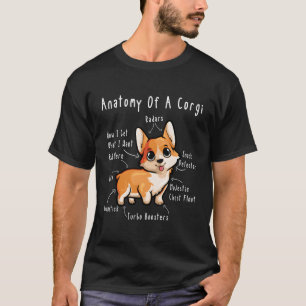 T-shirt Anatomie De Corgi Drôle D'Un Corgi Mignonne Corgi