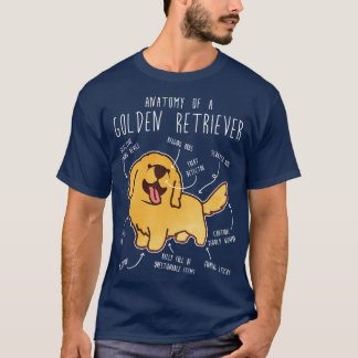 T-shirt Anatomie de Golden Retriever 2