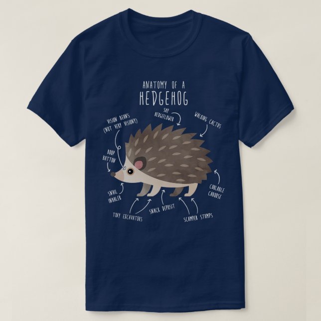 T-shirt Anatomie de hérisson (Design devant)