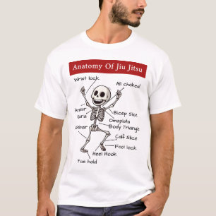 T-shirt Anatomie De Jiu Jitsu Funny BJJ Skeleton