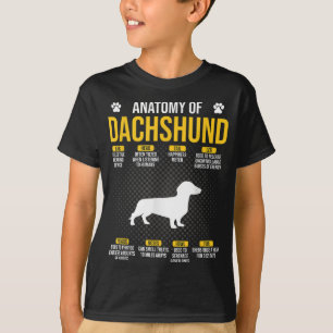 T-shirt Anatomie De L'Amoureux des chiens Dachshund