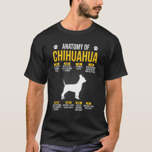 T-shirt Anatomie De L'Amoureux des chiens Du Chihuahua