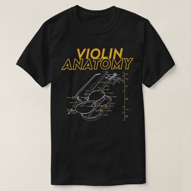 T-shirt anatomie de l'anatomie du violon twoset (Design devant)