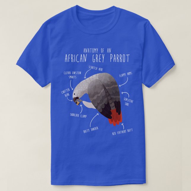 T-shirt Anatomie des gris africains (Design devant)