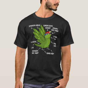 T-shirt Anatomie des perroquets I Amazonie à tête rouge me
