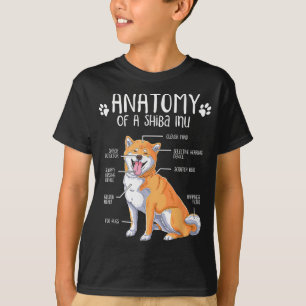 T-shirt Anatomie drôle Shiba Inu Amoureux des chiens