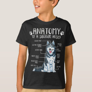 T-shirt Anatomie drôle Sibérie Husky Amoureux des chiens