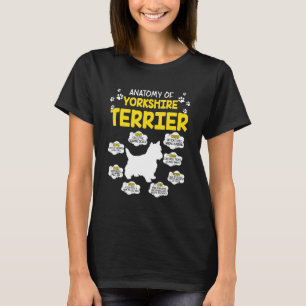 T-shirt Anatomie Du Chien Terrier Du Yorkshire