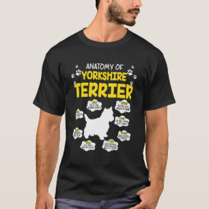 T-shirt Anatomie Du Chien Terrier Du Yorkshire