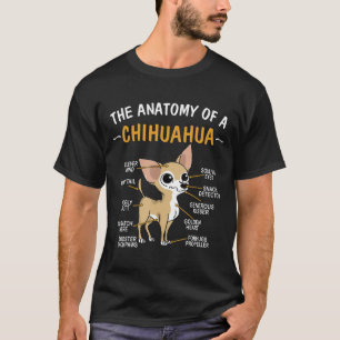 T-shirt Anatomie du Chihuahua pour Amoureux de les chiens