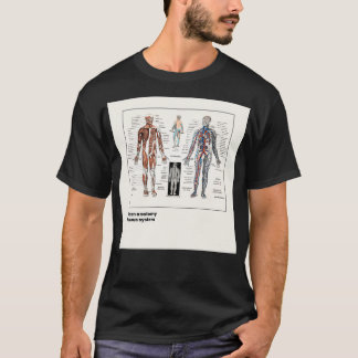 T-shirt Anatomie du corps humain antique illustration