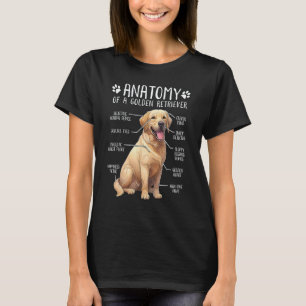 T-shirt Anatomie du Golden Retriever Propriétaire de chien