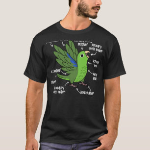 T-shirt Anatomie du perroquet I Parrotlet vert