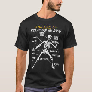 T-shirt Anatomie du squelette brésilien du Jiu Jitsu Figh